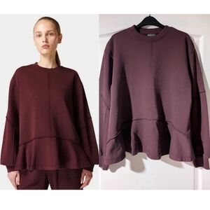 Sweaty Betty | Revive Longline Sweatshirt In Umbra Red